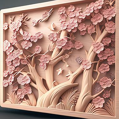 3D model st cherry blossoms (STL)